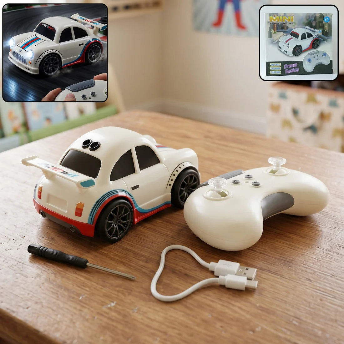 Mini RC Racing Car – High-Speed Fun for Kids Indoors